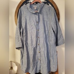 Linen button down